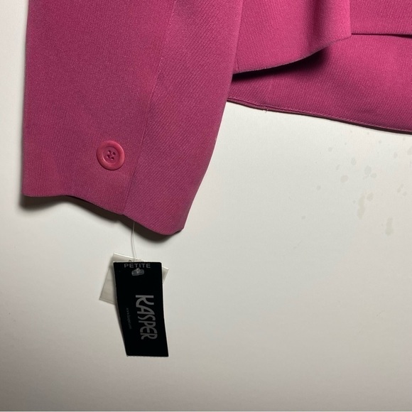 Kasper ASL Blaser Jacket w/ Button Down Font and Collar. Size 12P Color: Pink - Picture 11 of 15